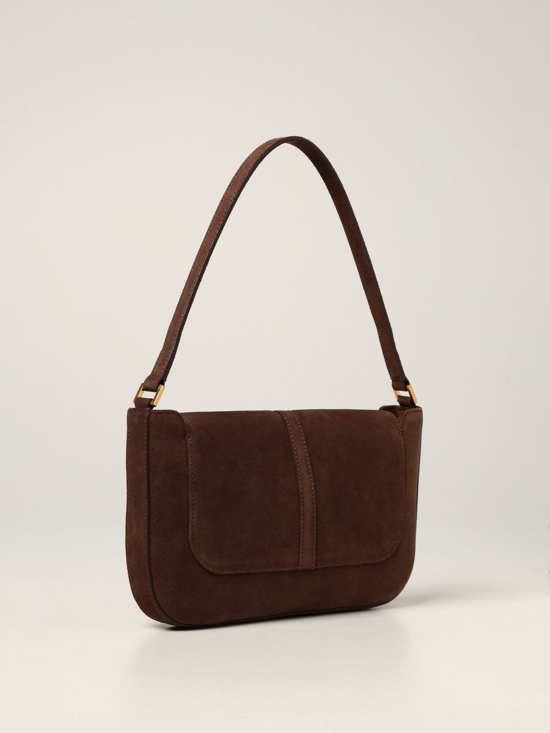 Shoulder bag By Far: Miranda By Far shoulder bag in suede brown 3