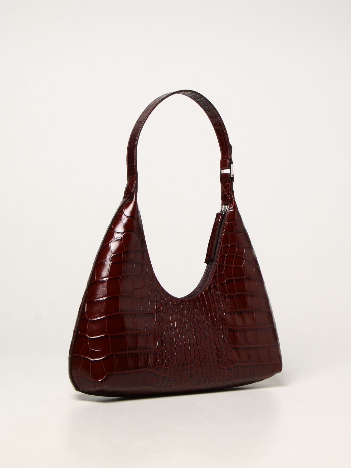 Shoulder bag By Far: Amber By Far shoulder bag with crocodile print brown 3