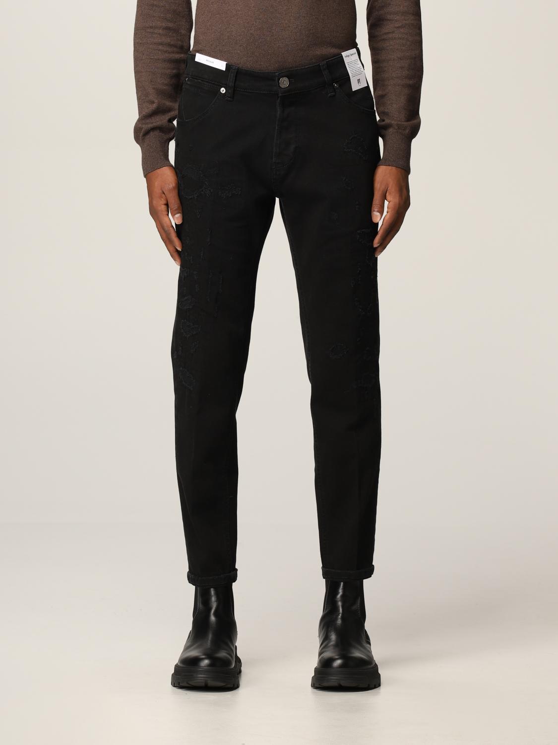 PT: Jeans uomo con rotture | Jeans Pt Uomo Nero | Jeans Pt C5TJ05B20BASOA08  GIGLIO.COM