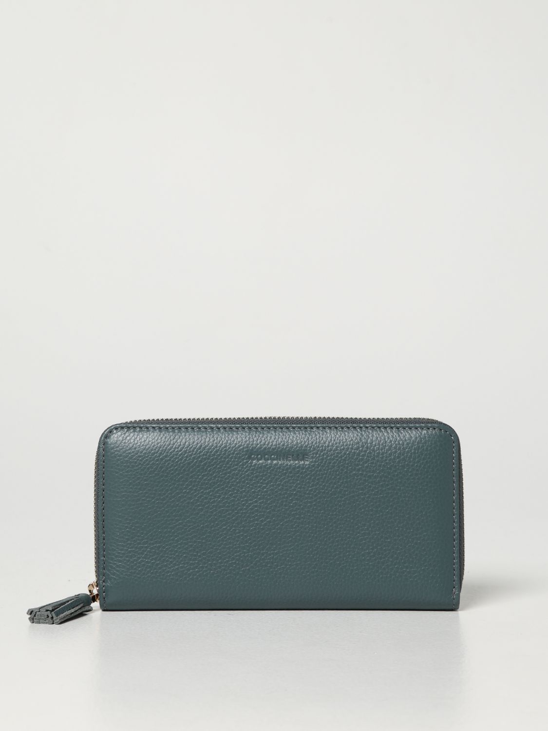 COCCINELLE: wallet in grained leather - Grey | Coccinelle wallets ...