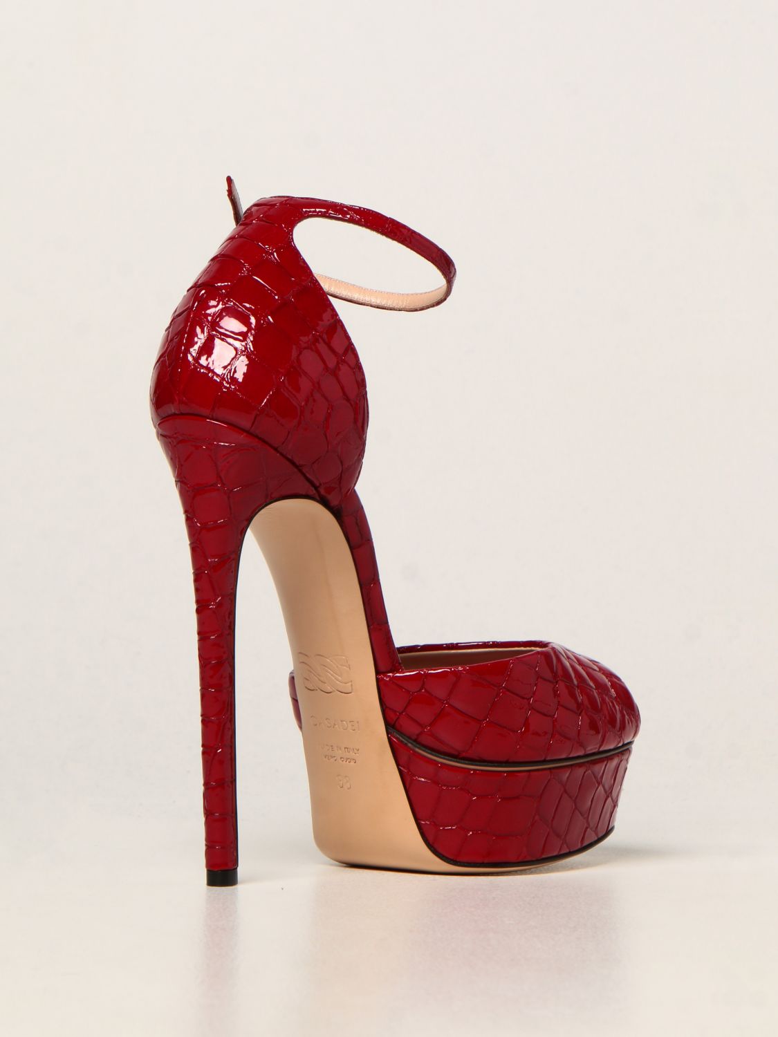 Sandalias de tacón Casadei: Zapatos mujer Casadei rojo 3