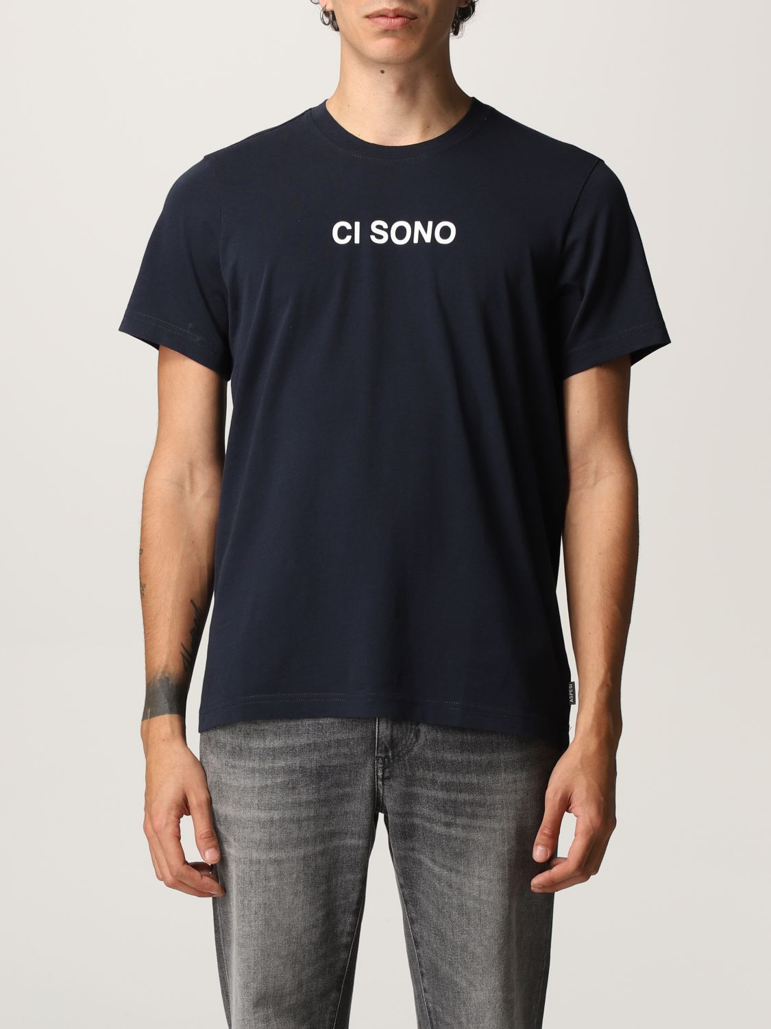 T-Shirt Aspesi: T-shirt herren Aspesi blau 1