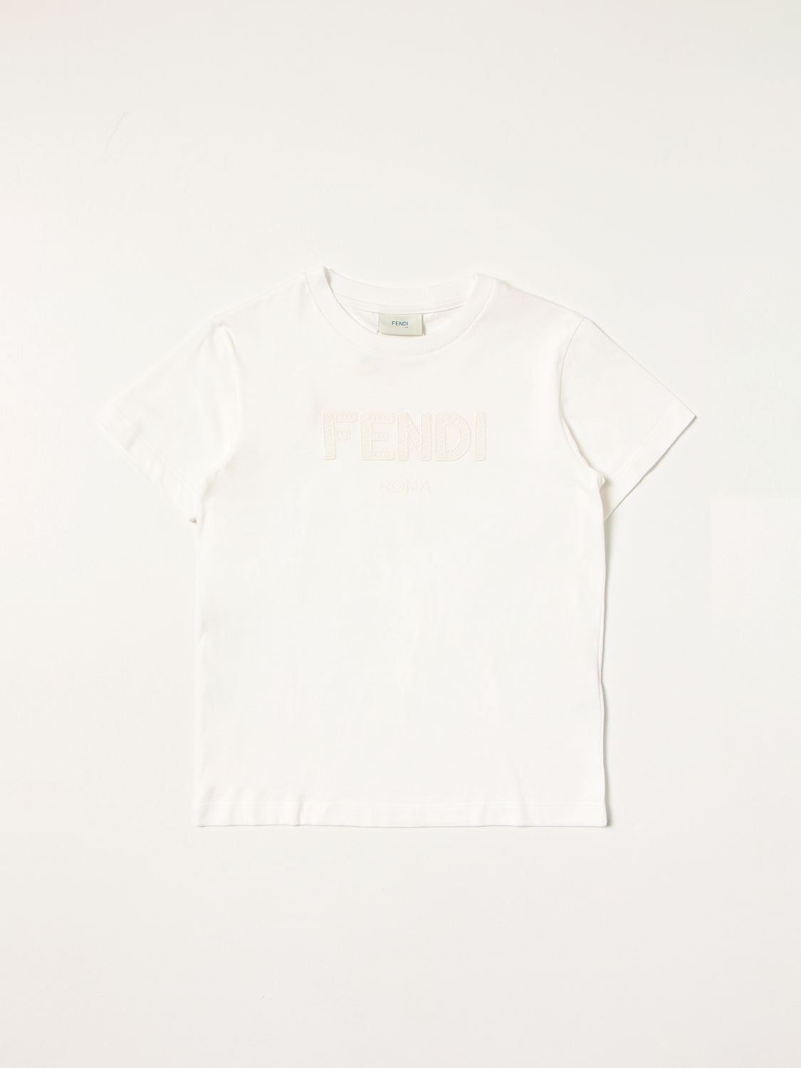 T-shirt Fendi: T-shirt basic Fendi con logo bianco 1