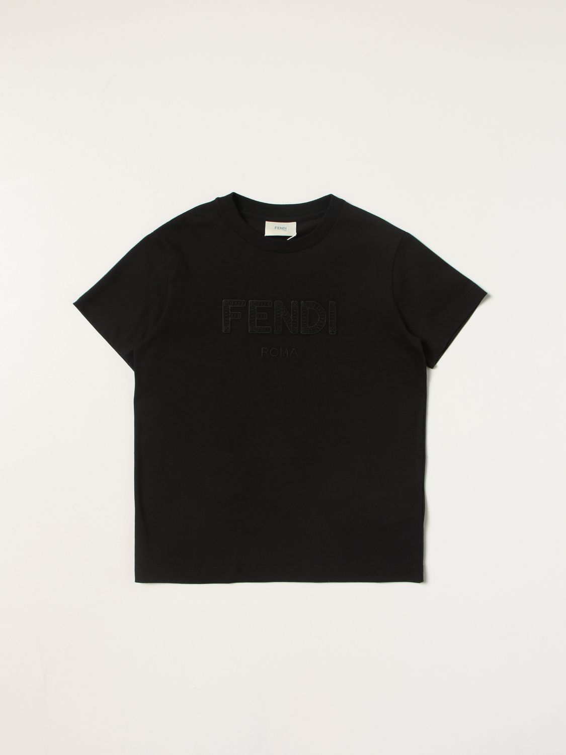 T-shirt Fendi: T-shirt basic Fendi con logo nero 1