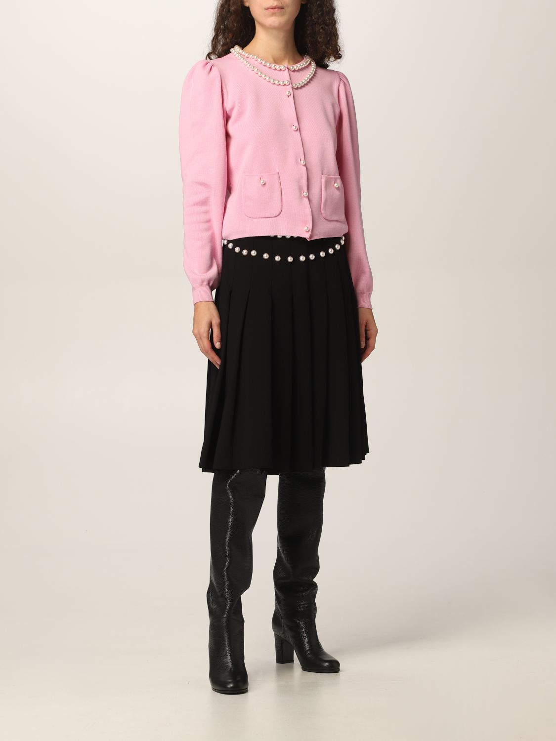 Кардиган Moschino Couture: Свитер Женское Moschino Couture розовый 2