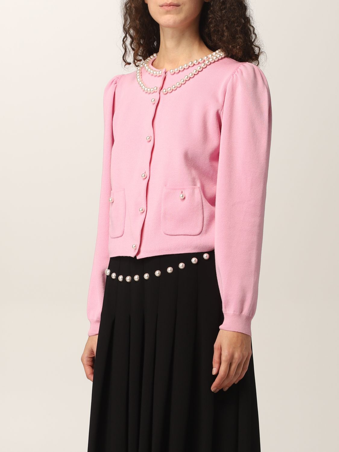 Кардиган Moschino Couture: Свитер Женское Moschino Couture розовый 4