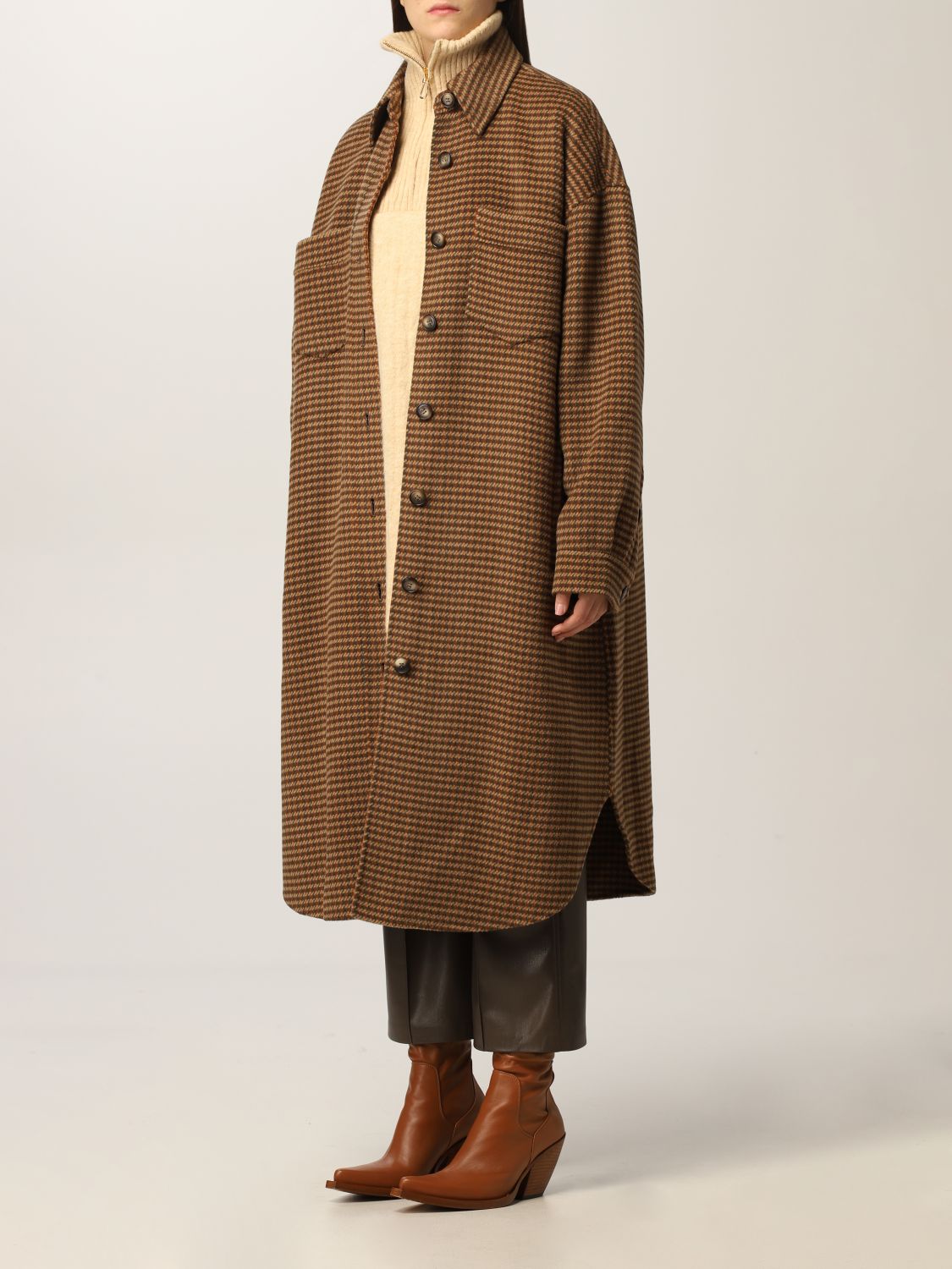 Coat Nanushka: Dress women Nanushka brown 4