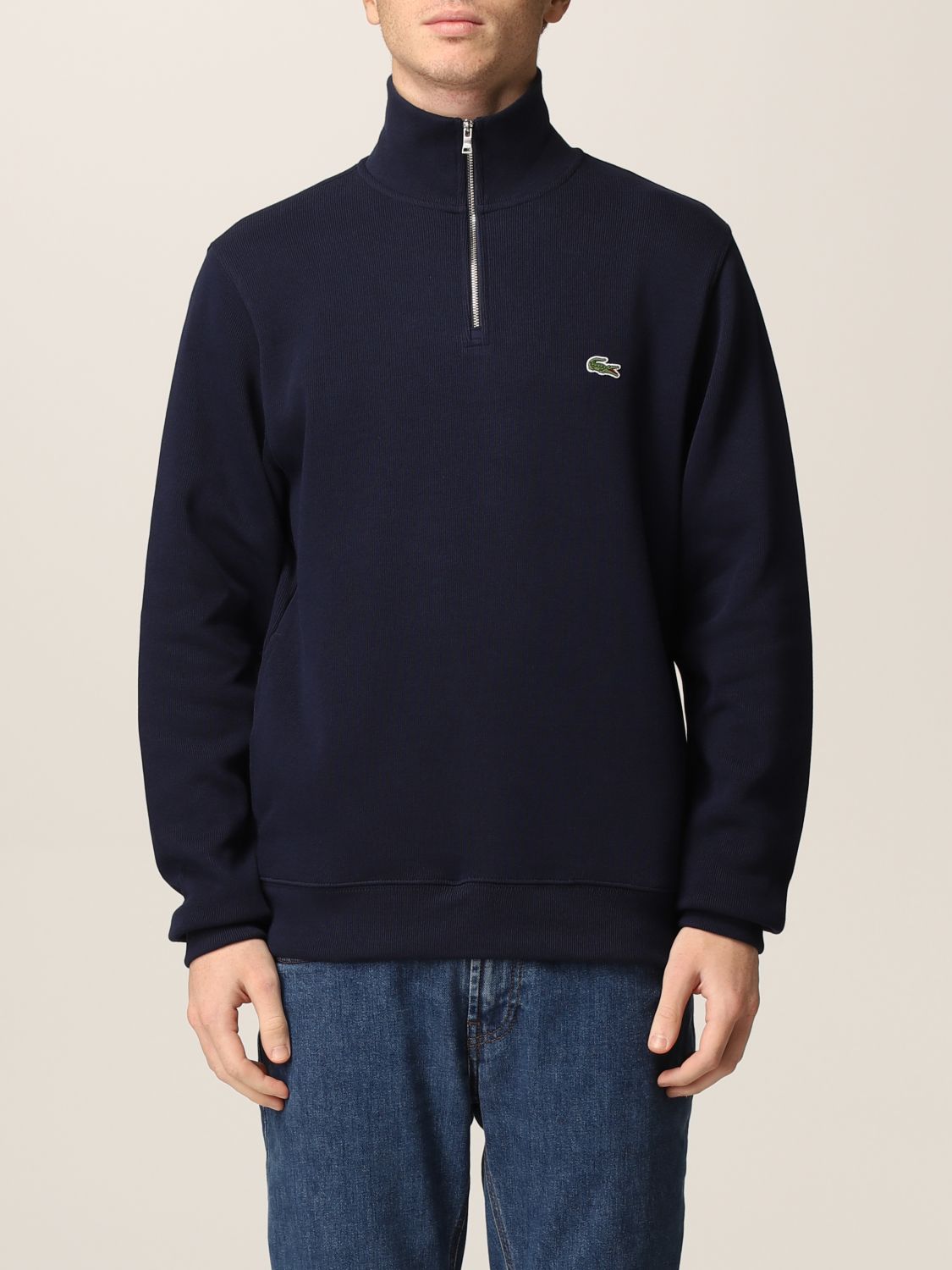 LACOSTE: sweater for man - Blue | Lacoste SH1927 online GIGLIO.COM