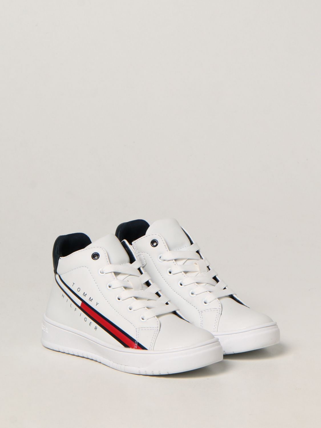 White Tommy Hilfiger Youths Trainers 