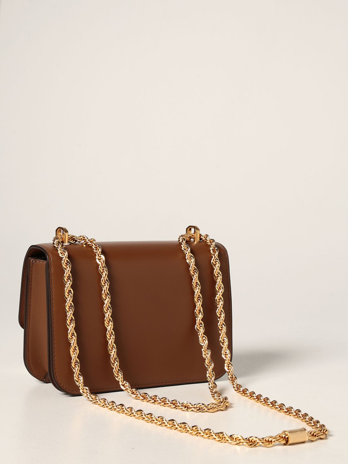 TORY BURCH: Small Eleanor leather bag - Brown | Tory Burch mini bag ...