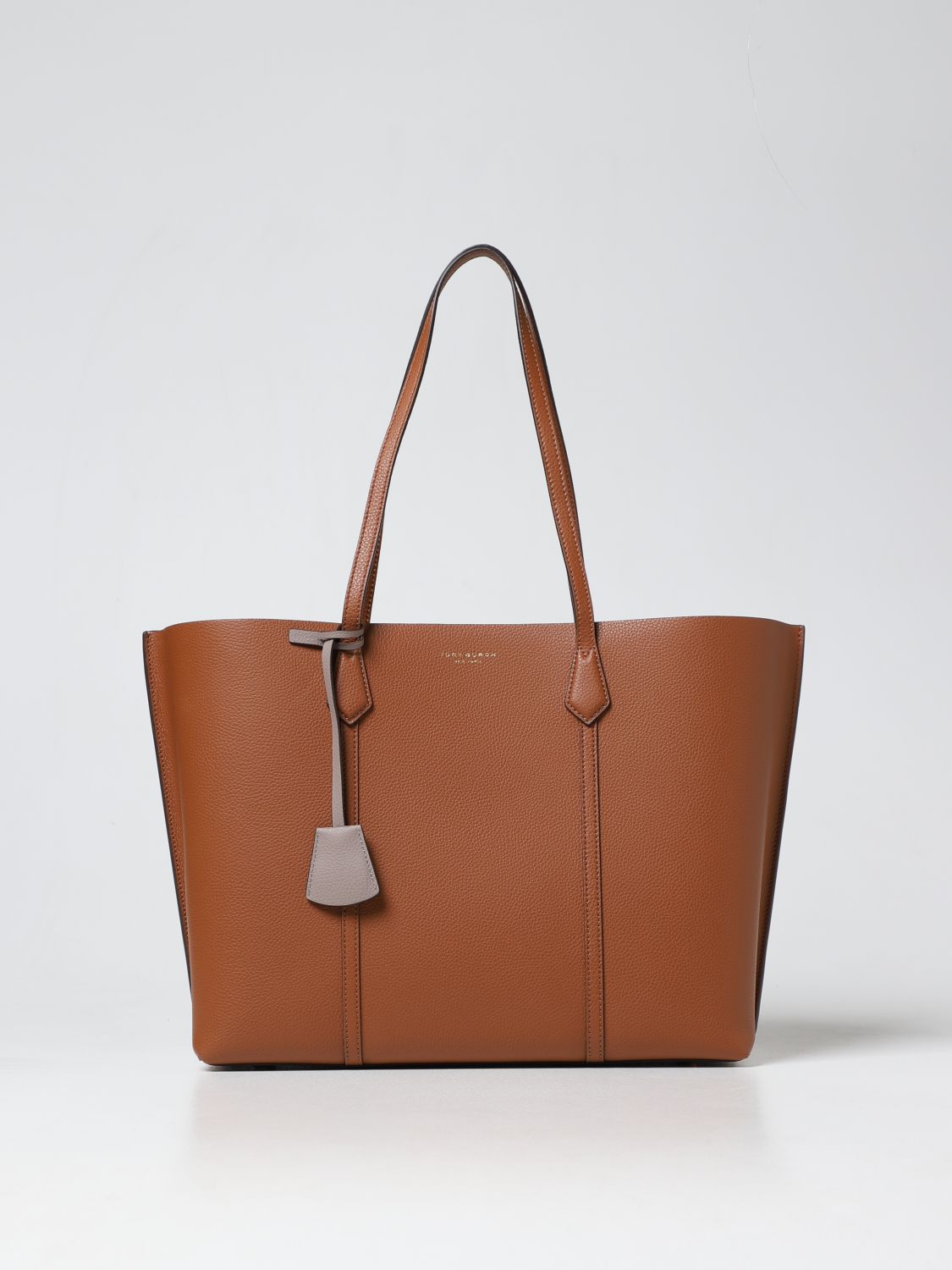 TORY BURCH: tote bag in textured leather - Amber | Tory Burch tote bags  81932 online on 