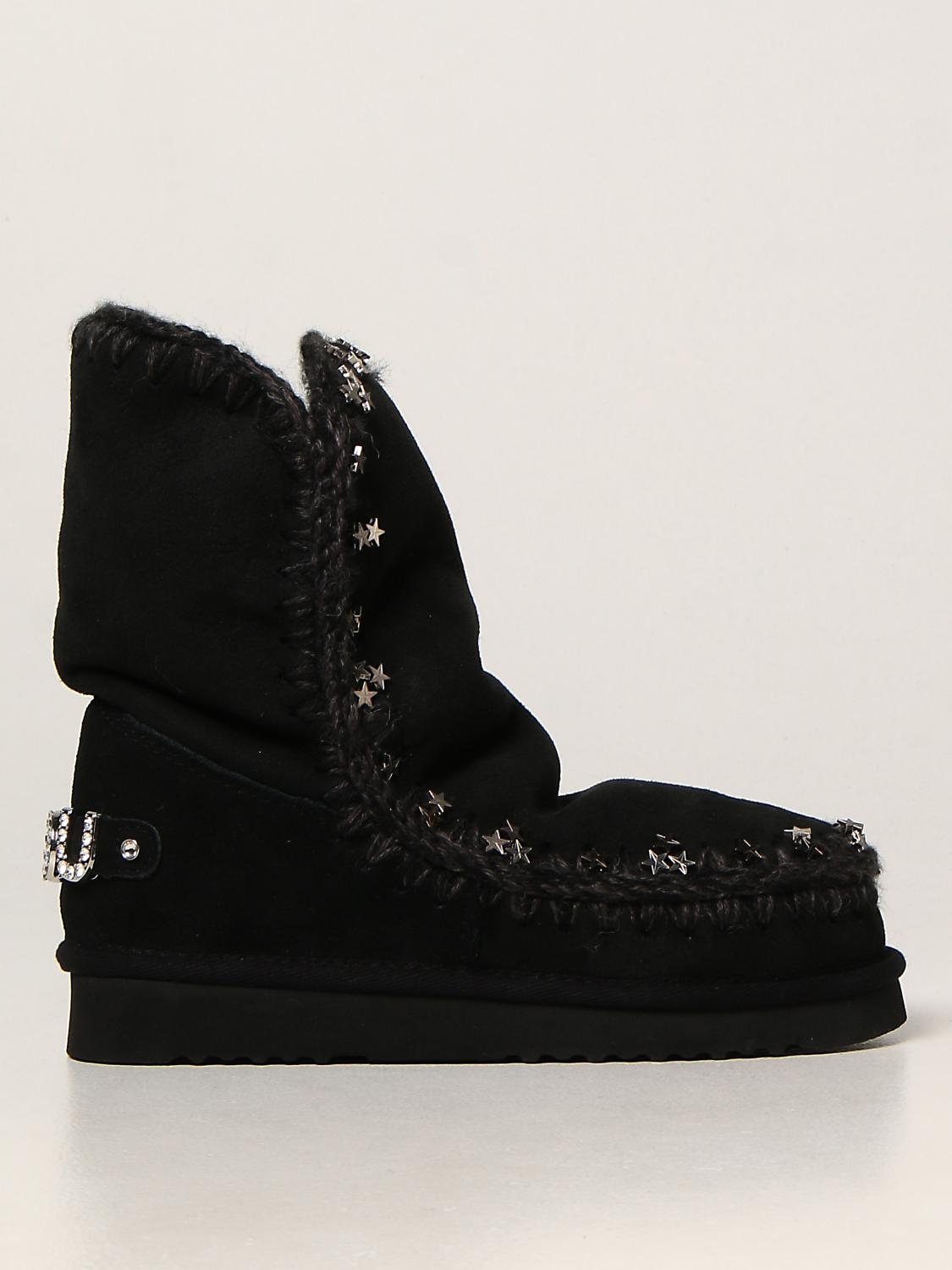 MOU: Botas mujer - Negro | Botines Planos Mou FW101038A GIGLIO.COM