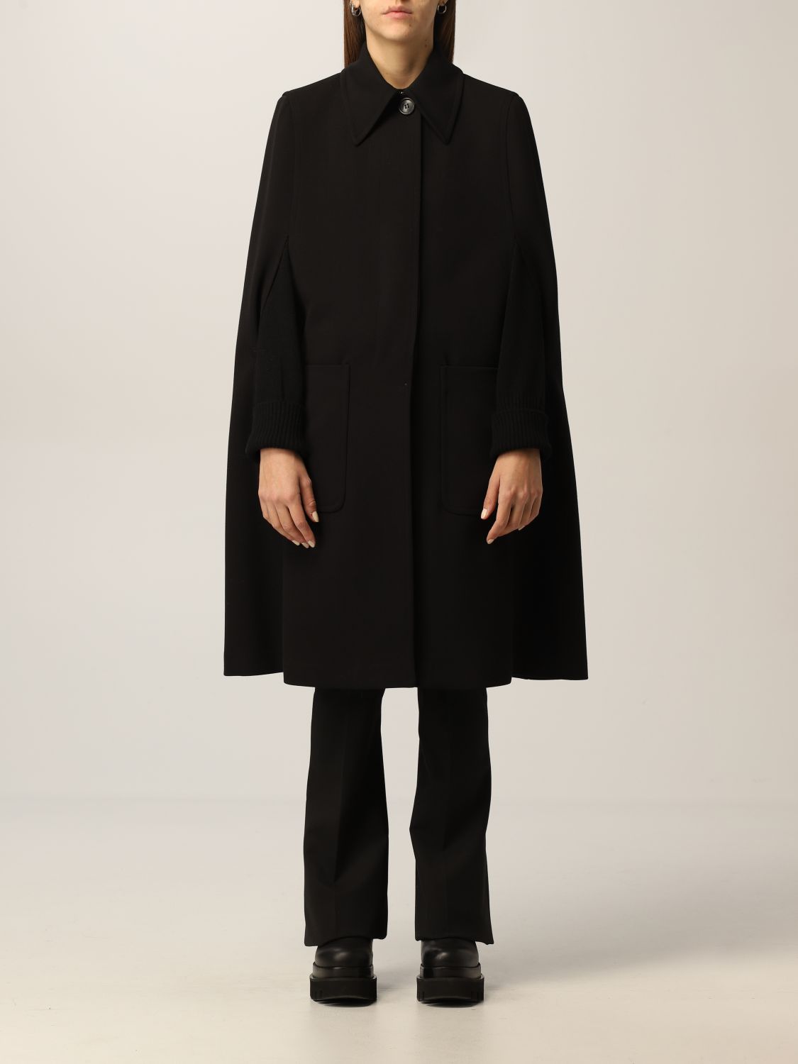 SEMICOUTURE: coat for woman - Black | Semicouture coat S1WT02 online at ...