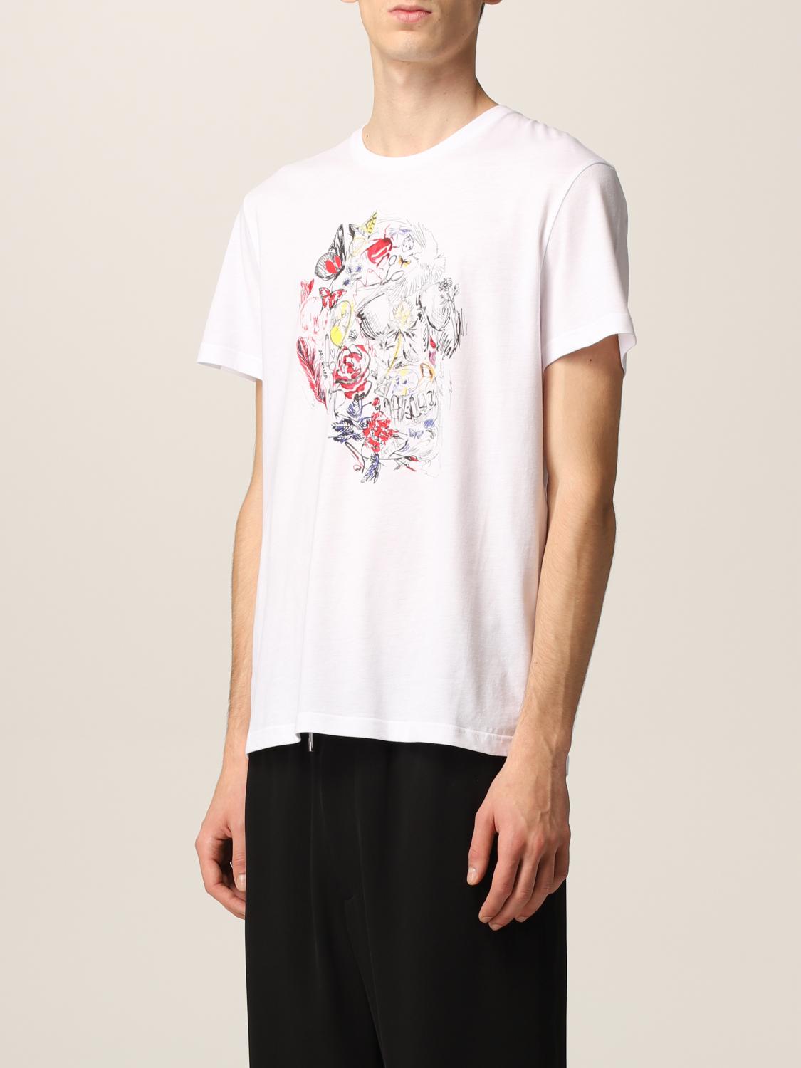 ALEXANDER MCQUEEN: Camiseta hombre - Blanco | Camiseta Alexander Mcqueen  682516QSZ50 GIGLIO.COM