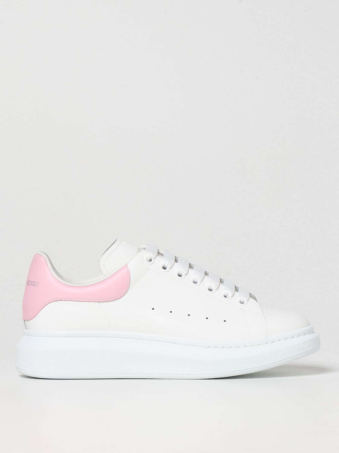 Alexander Mcqueen Larry Smooth Leather Trainers In Pink