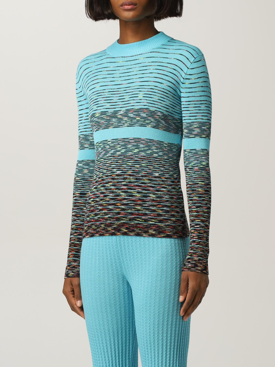 M MISSONI: Maglia a righe multicolor - Cielo | Maglia M Missoni 17F2DN00377  2K009S GIGLIO.COM