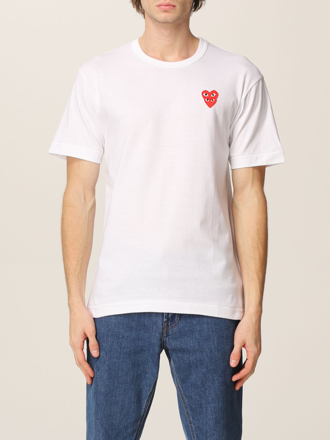 Appel til at være attraktiv at styre gear COMME DES GARCONS PLAY: T-shirt homme | T-Shirt Comme Des Garcons Play Homme  Blanc | T-Shirt Comme Des Garcons Play P1T288 GIGLIO.COM