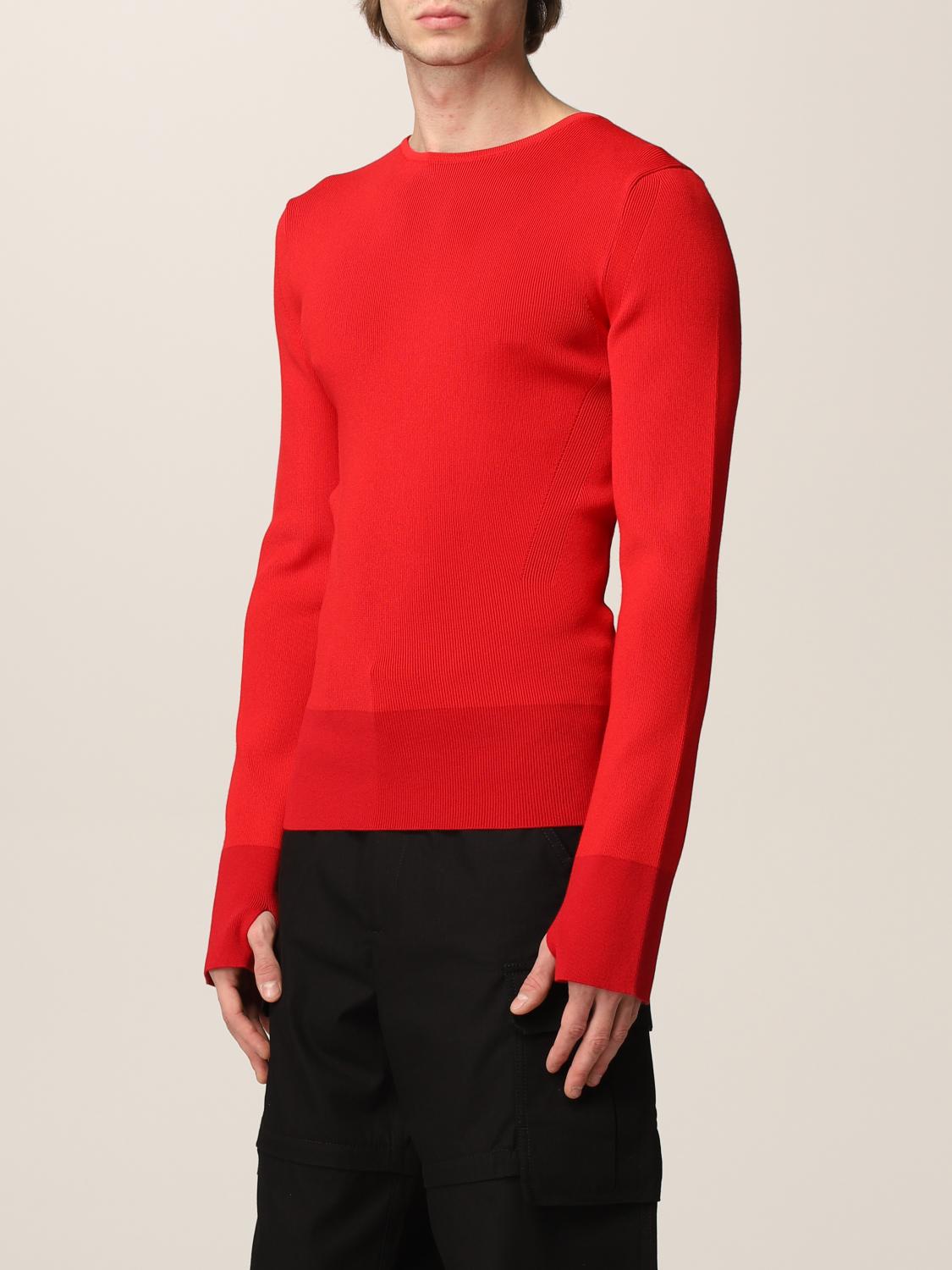 mens red designer jumper