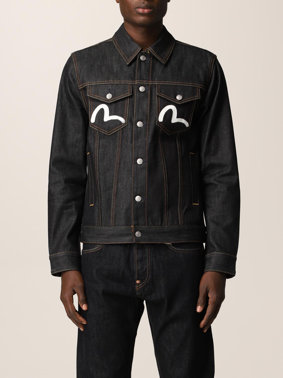 EVISU: jacket for man - Blue | Evisu jacket 2EABSM1DJ110XX online