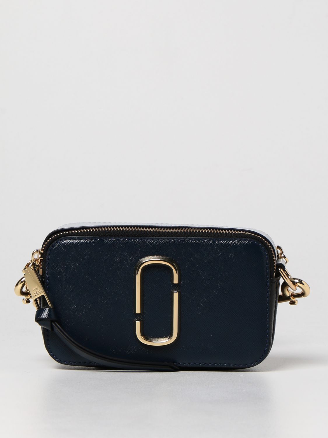 Marc Jacobs The Snapshot Saffiano Leather Bag In Blue | ModeSens