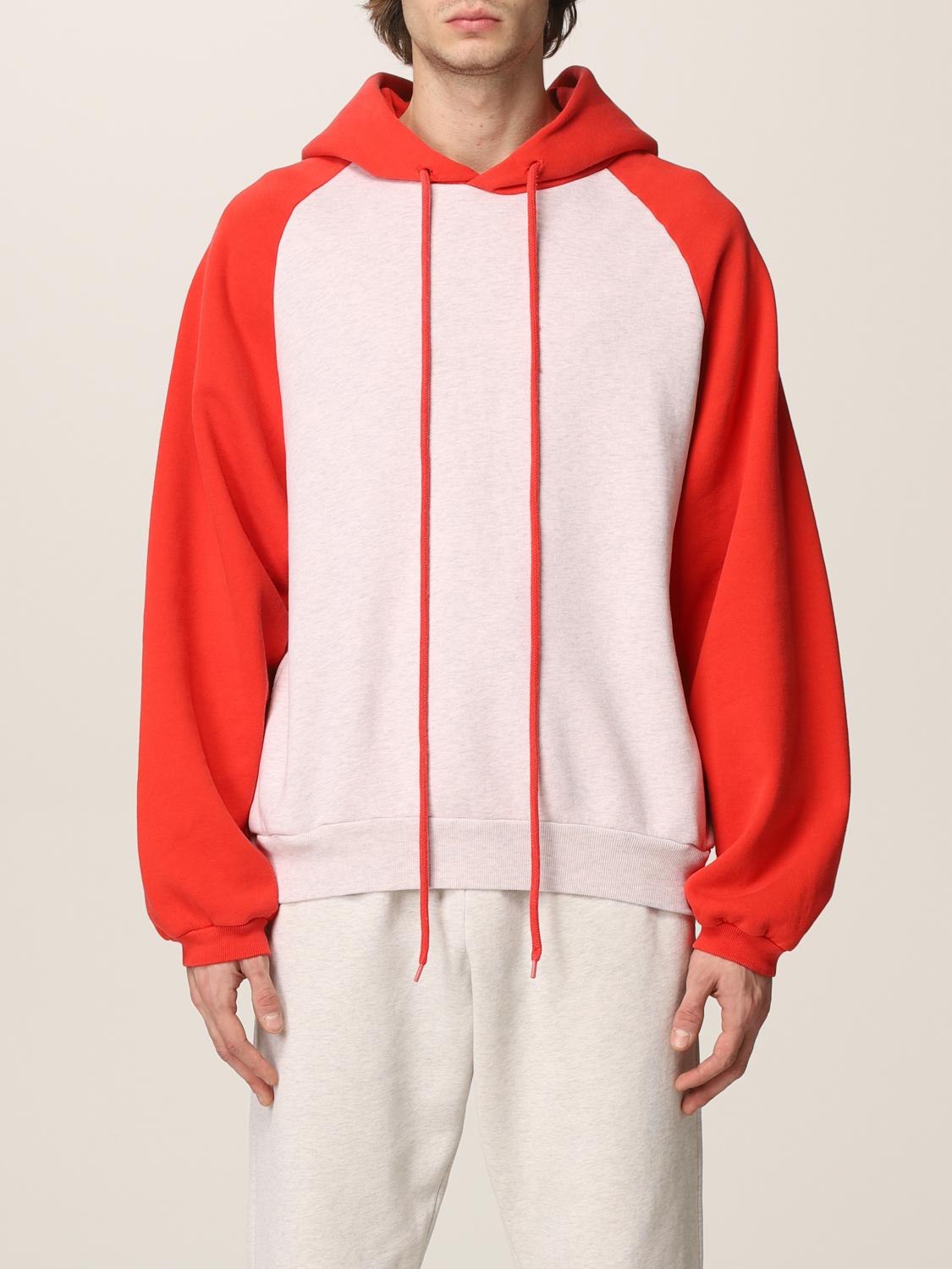 men's red sweatshirt