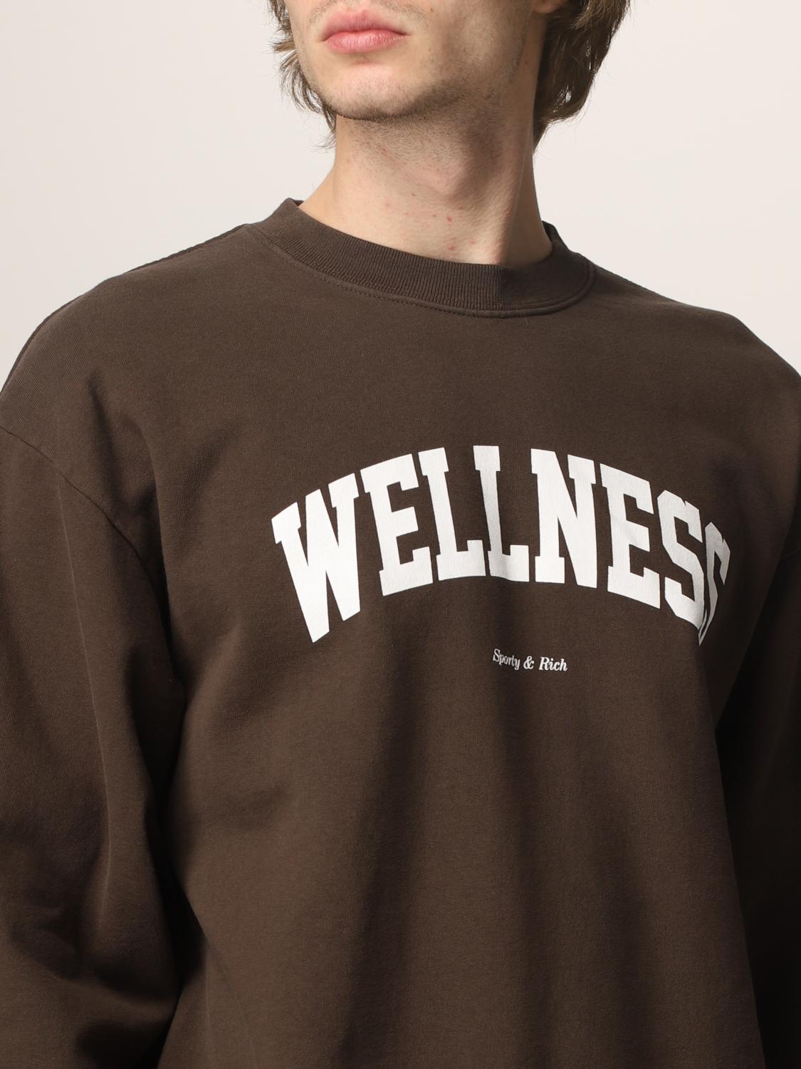 SPORTY & RICH sweatshirt for man Brown Sporty & Rich sweatshirt CR271 online on