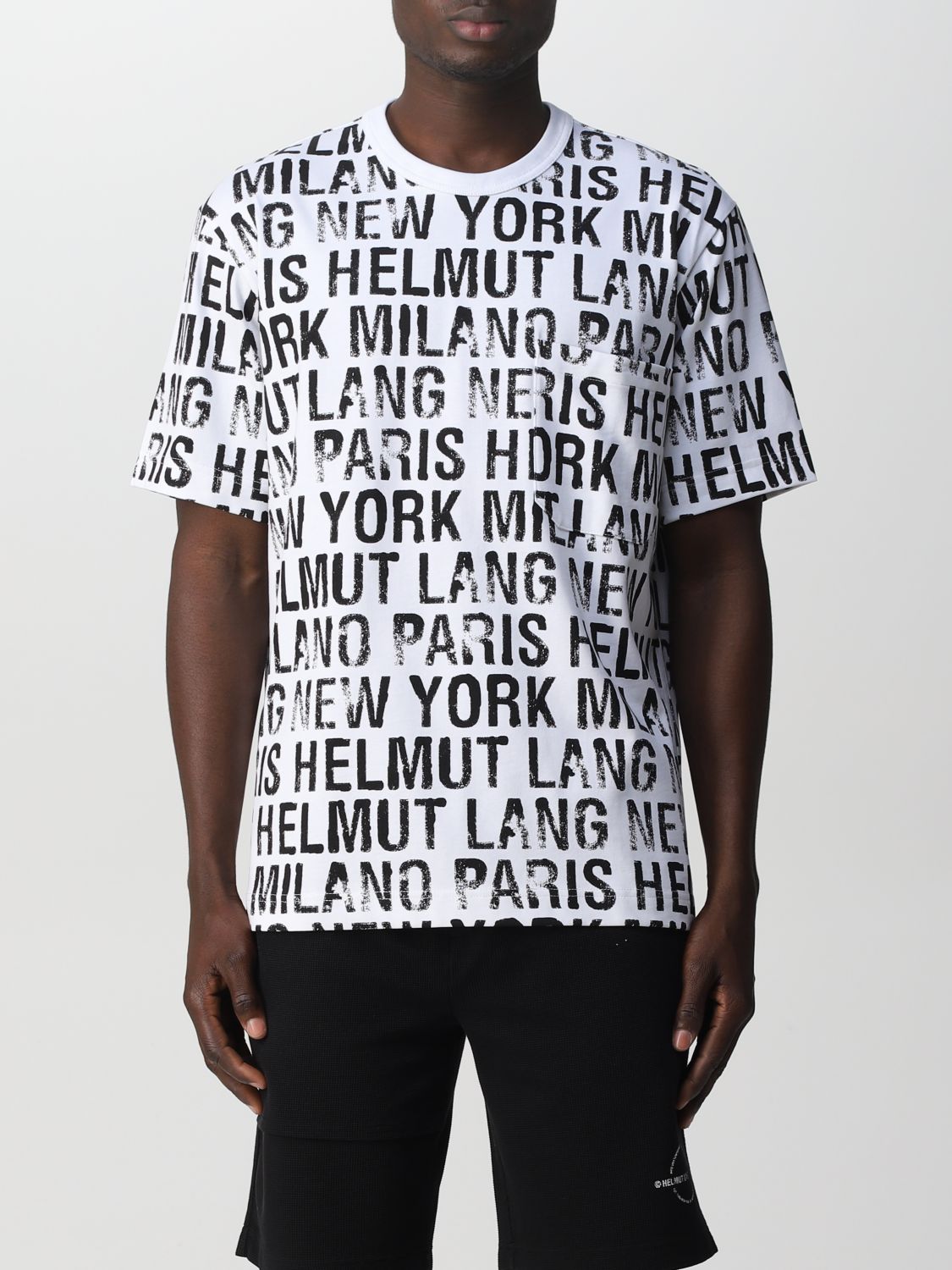 T-shirt Helmut Lang: T-shirt Helmut Lang con stampe all over bianco 1