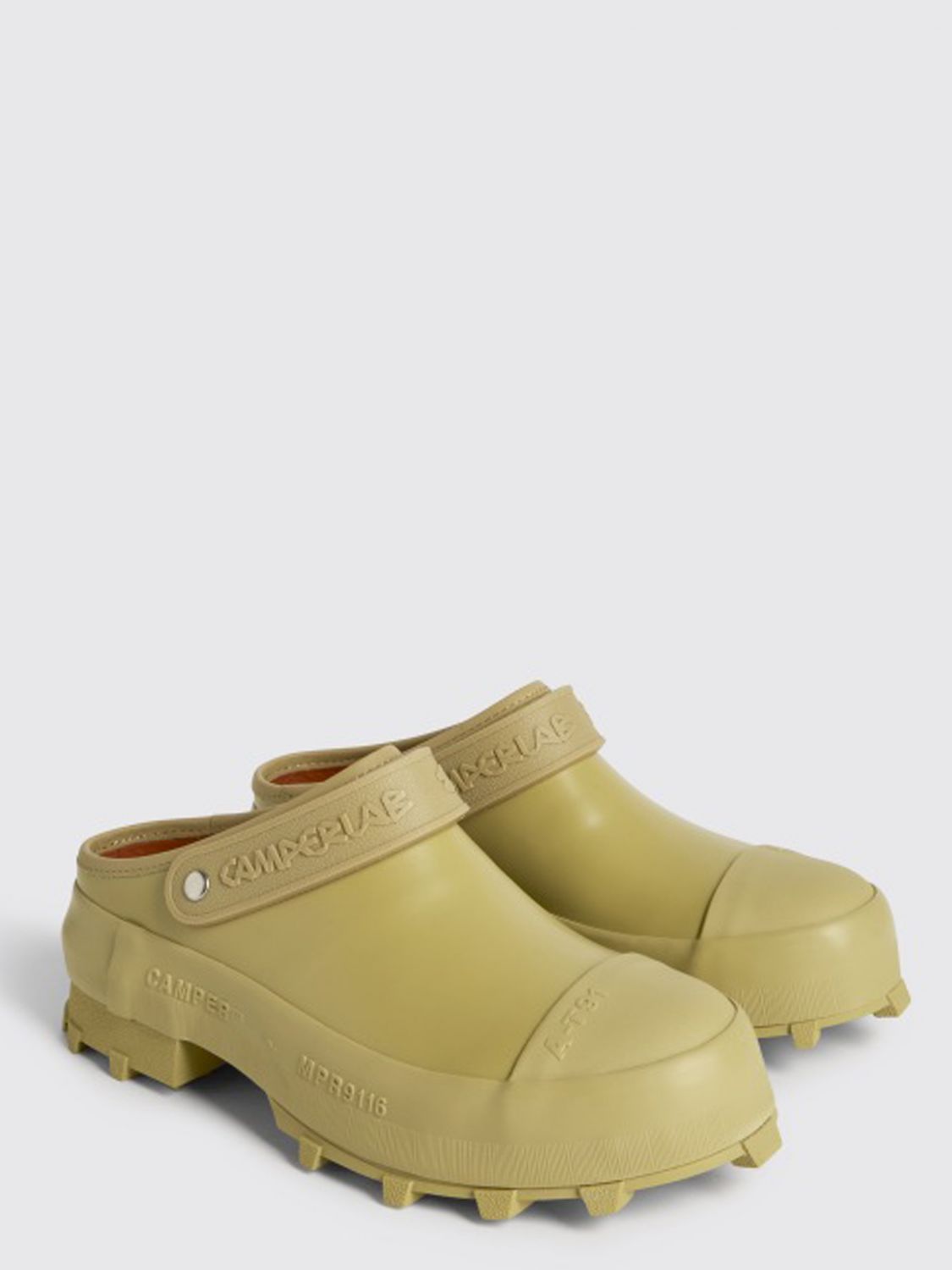 CAMPERLAB: Traktori leather sabots - Beige | Camperlab flat shoes ...