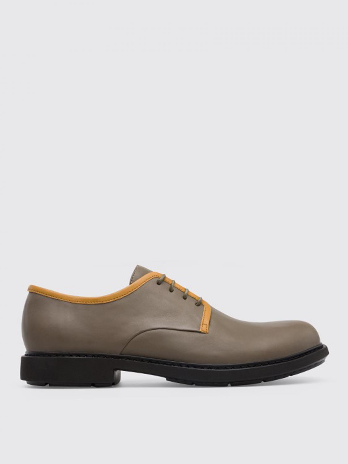 CAMPER Twins Derby in calfskin and sheepskin Green Camper brogue