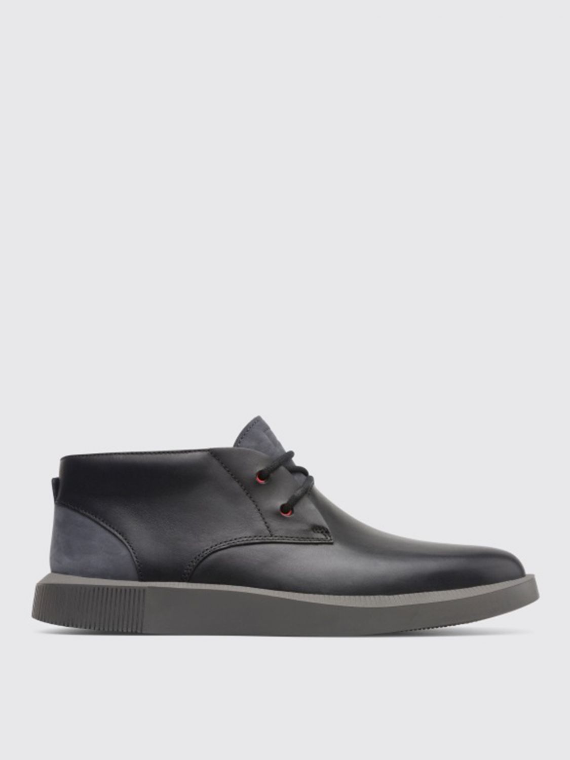 Camper Bill Lace-up Shoe In Soft Leather And Nubuck In Black | ModeSens