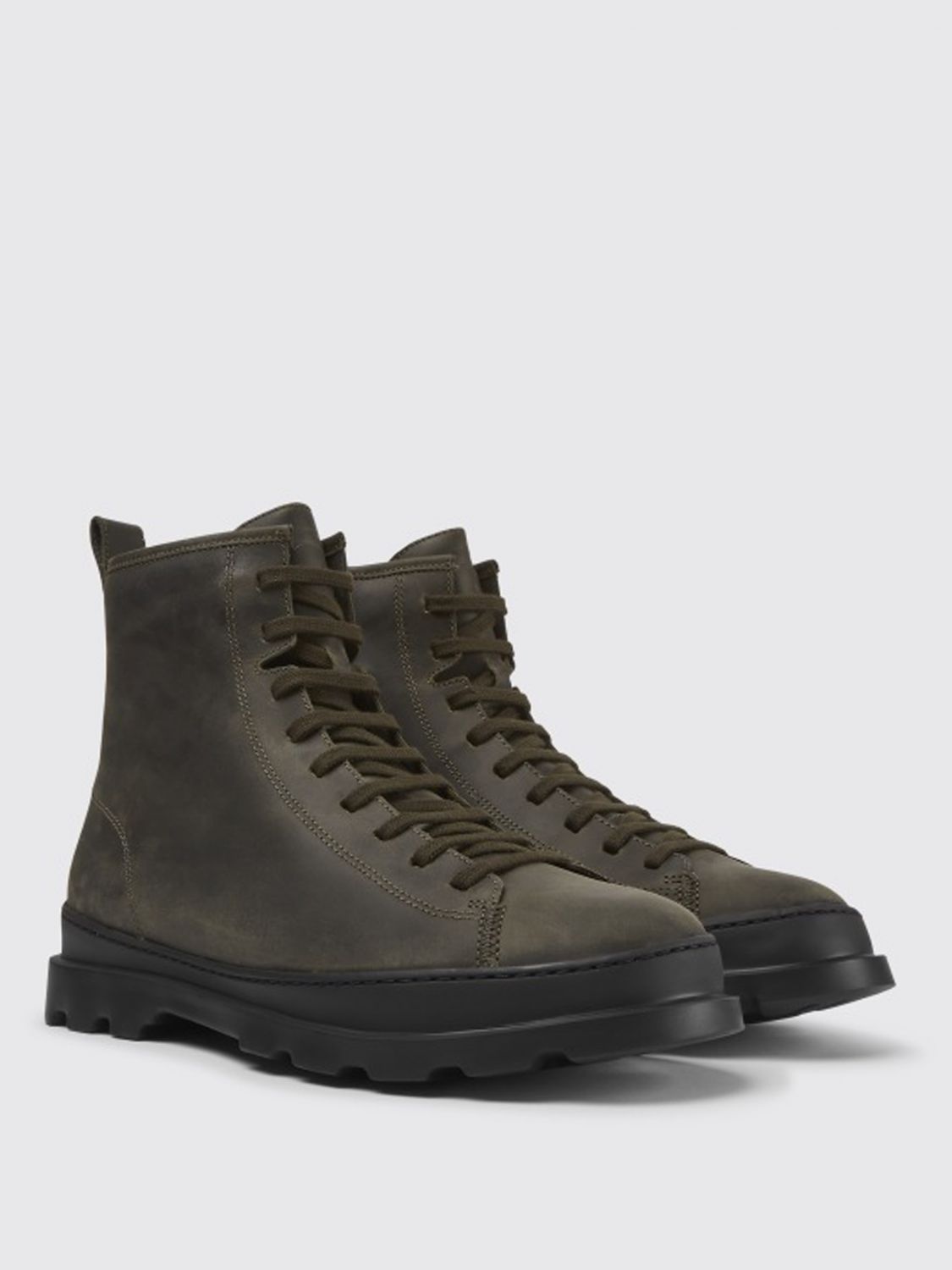CAMPER: Brutus ankle boot in nubuck - Green | Camper boots K300245-008 ...