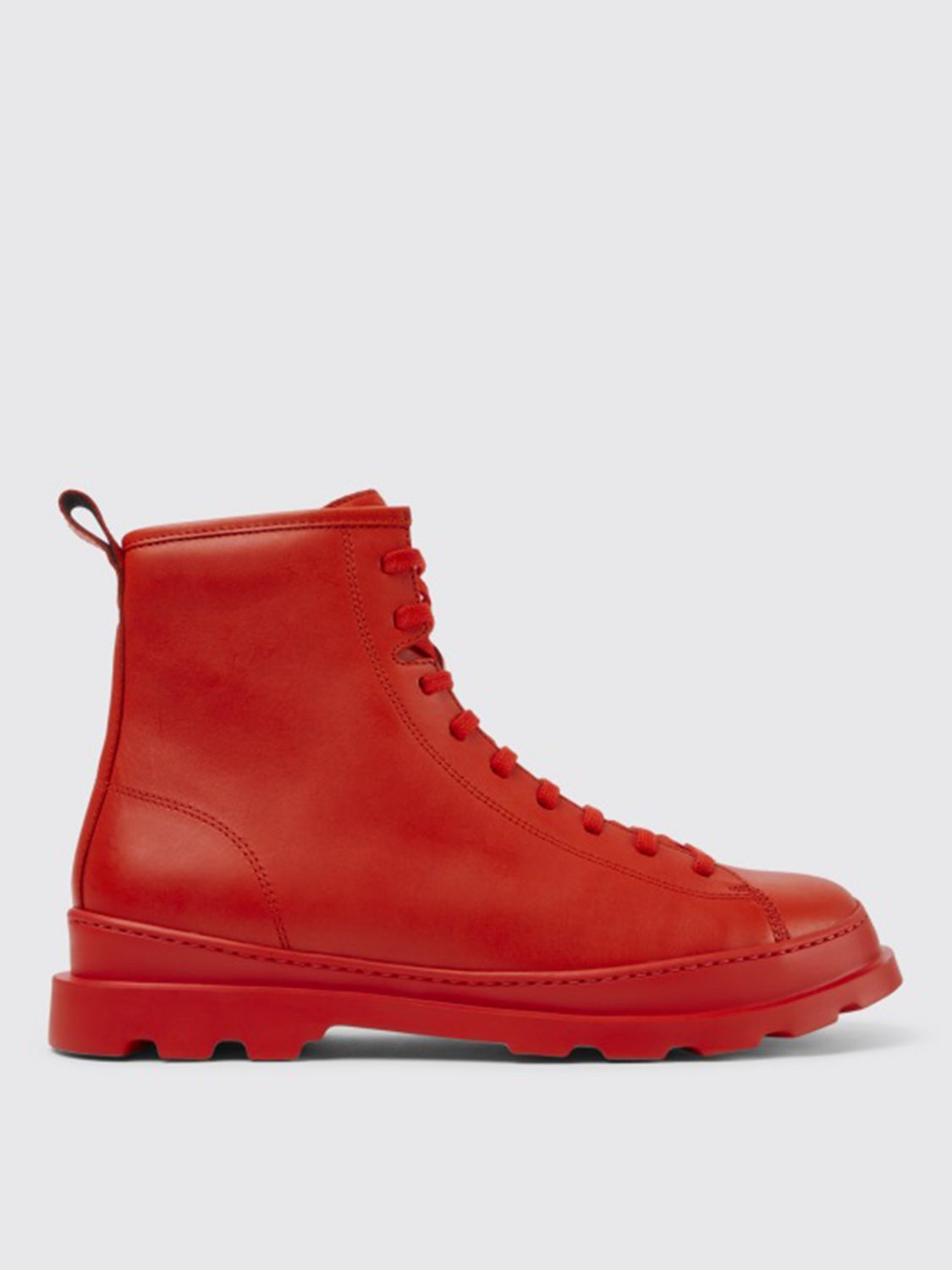 CAMPER: Brutus ankle boots in calfskin - Red | Camper boots K300245-014 ...