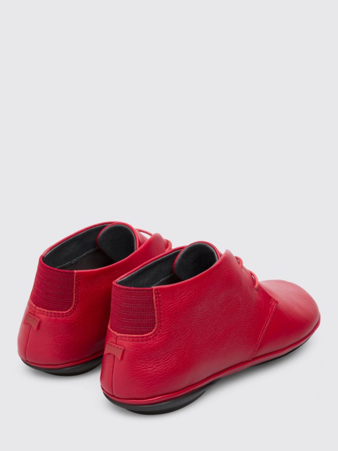 Derbies Camper: Chaussures à lacets Camper droite en cuir de veau rouge 4