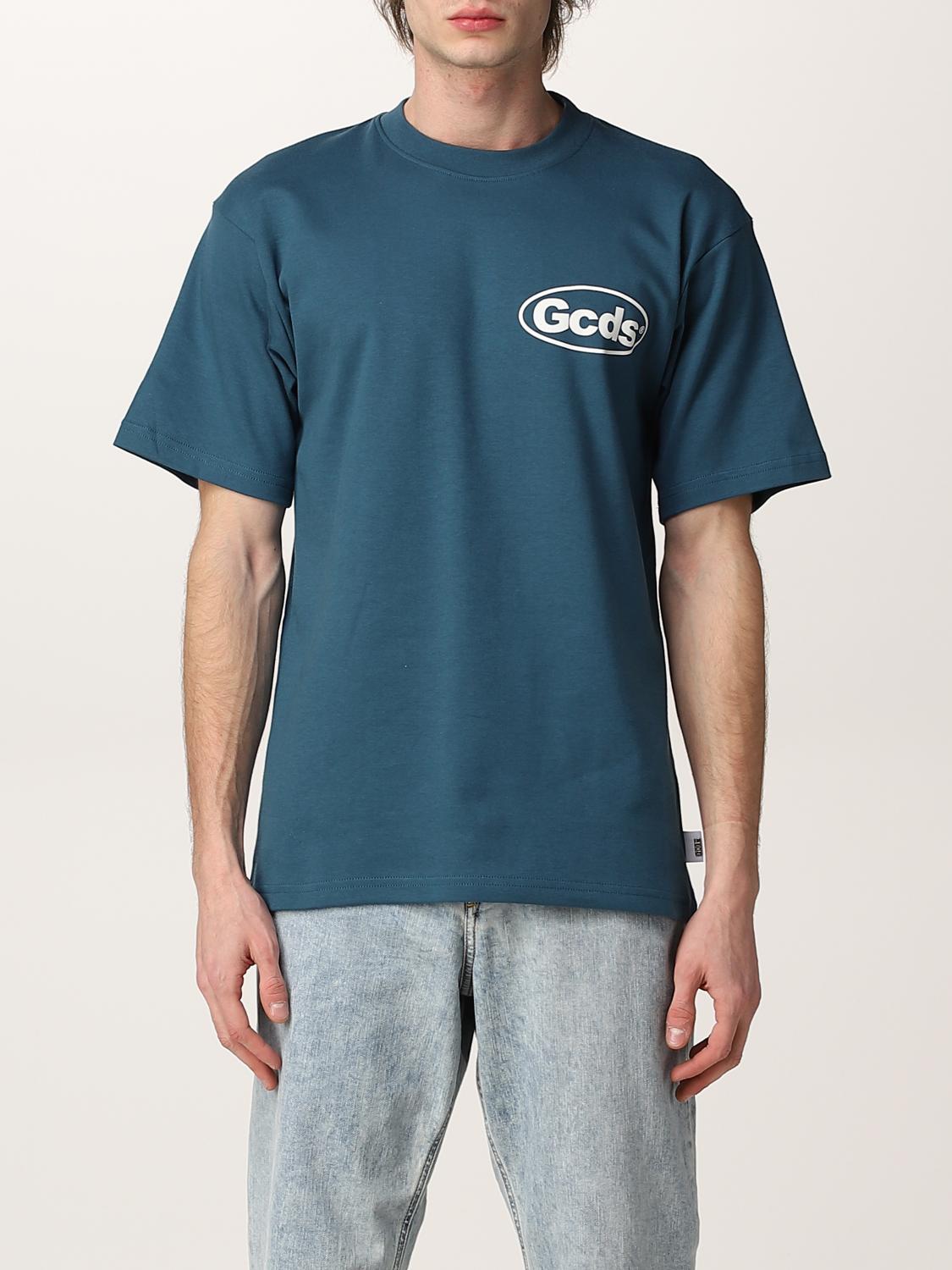 GCDS: T-shirt con logo posteriore - Verde | T-Shirt Gcds SS22M130115  GIGLIO.COM