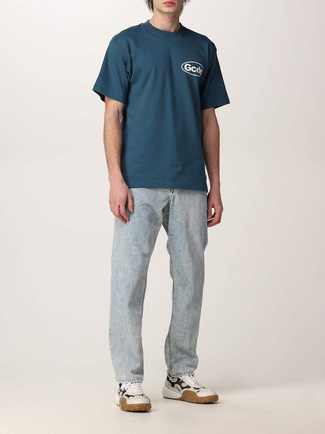 GCDS: T-shirt con logo posteriore - Verde | T-Shirt Gcds SS22M130115  GIGLIO.COM