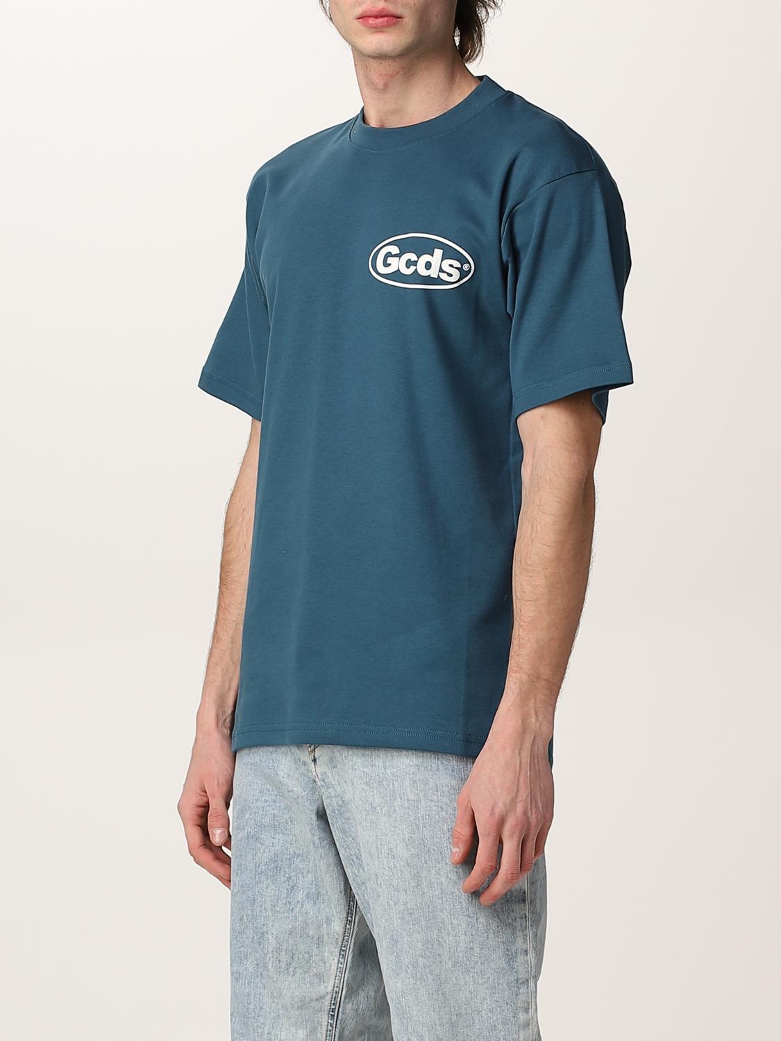 GCDS: T-shirt con logo posteriore - Verde | T-Shirt Gcds SS22M130115  GIGLIO.COM