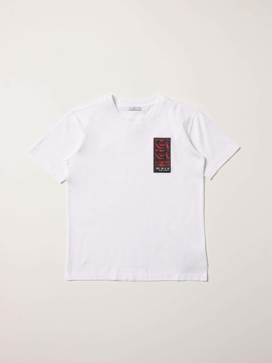 DOLCE & GABBANA: cotton t-shirt with print - White | Dolce & Gabbana t ...