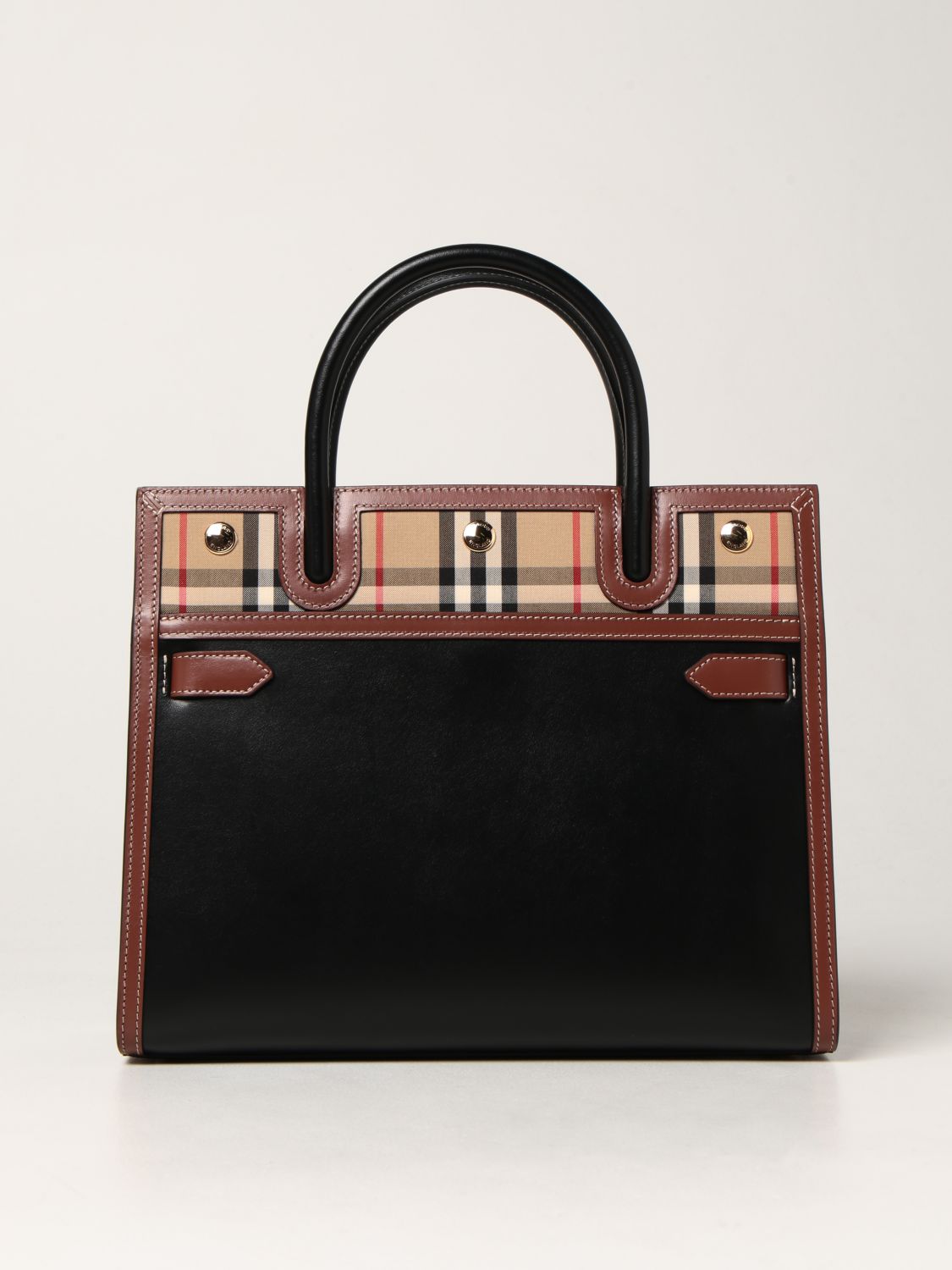 Shop Burberry Small Title Vintage Check Tote