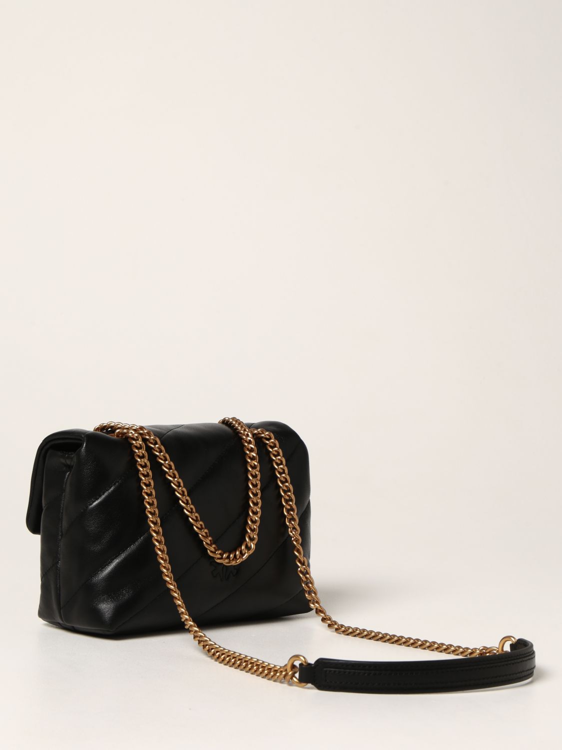 PINKO: Love mini Puff Maxy Quilt bag in quilted leather - Black | Pinko ...
