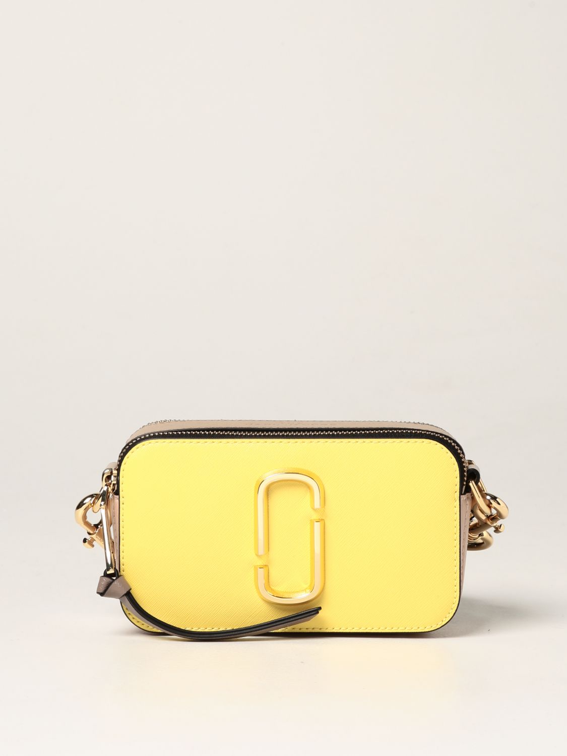 MARC JACOBS: The Snapshot Saffiano leather bag - Yellow | Marc Jacobs  crossbody bags M0012007 online at