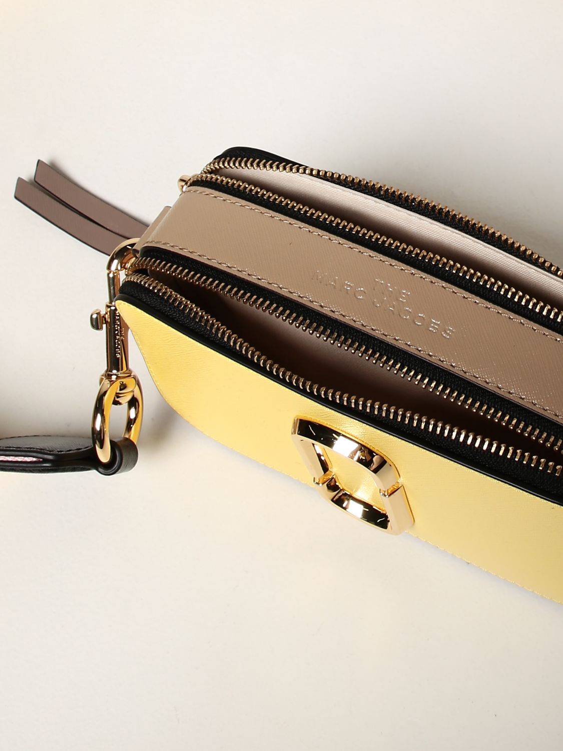 Snapshot leather crossbody bag Marc Jacobs Yellow in Leather
