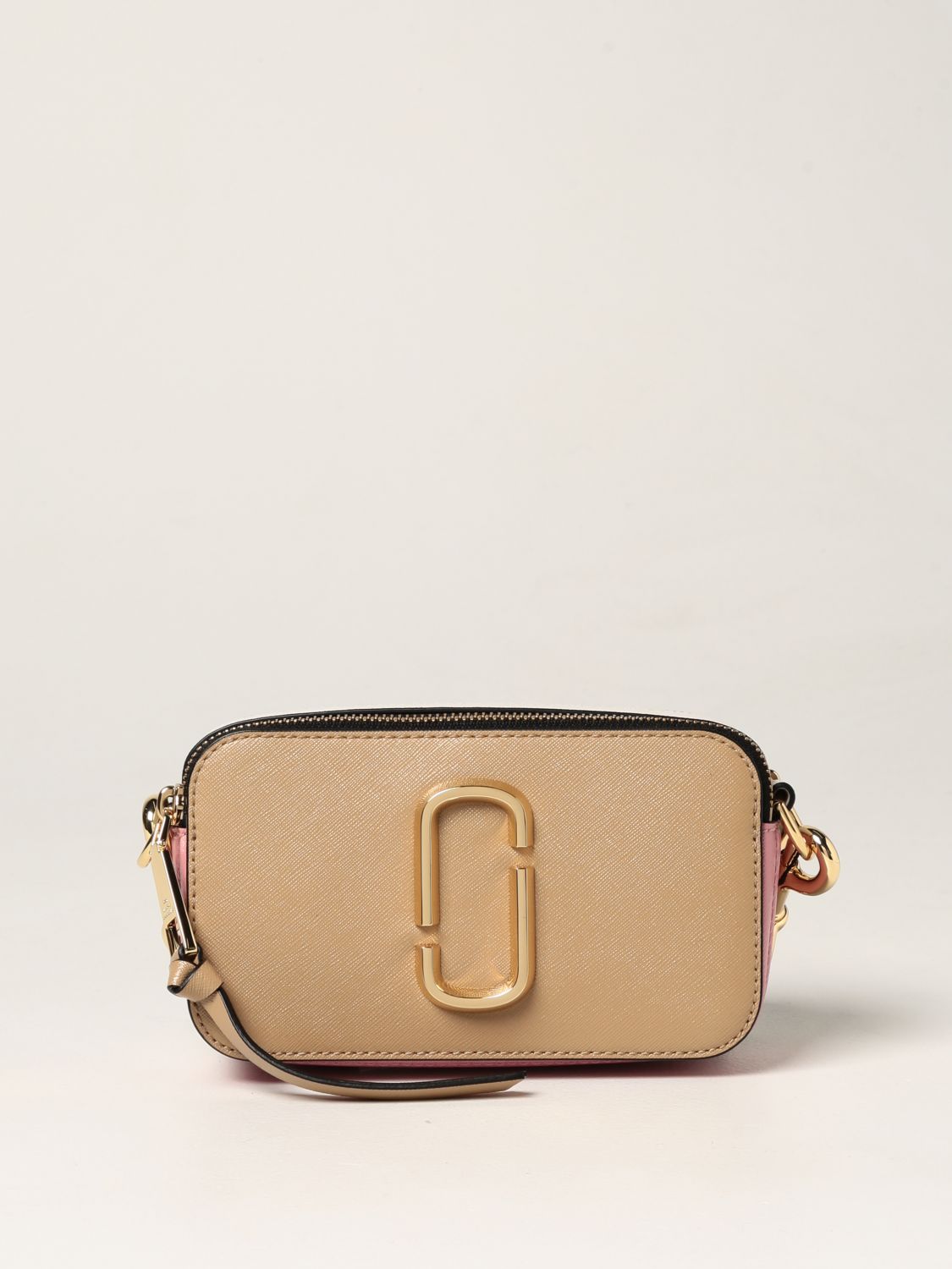 Snapshot leather crossbody bag Marc Jacobs Beige in Leather - 29970209
