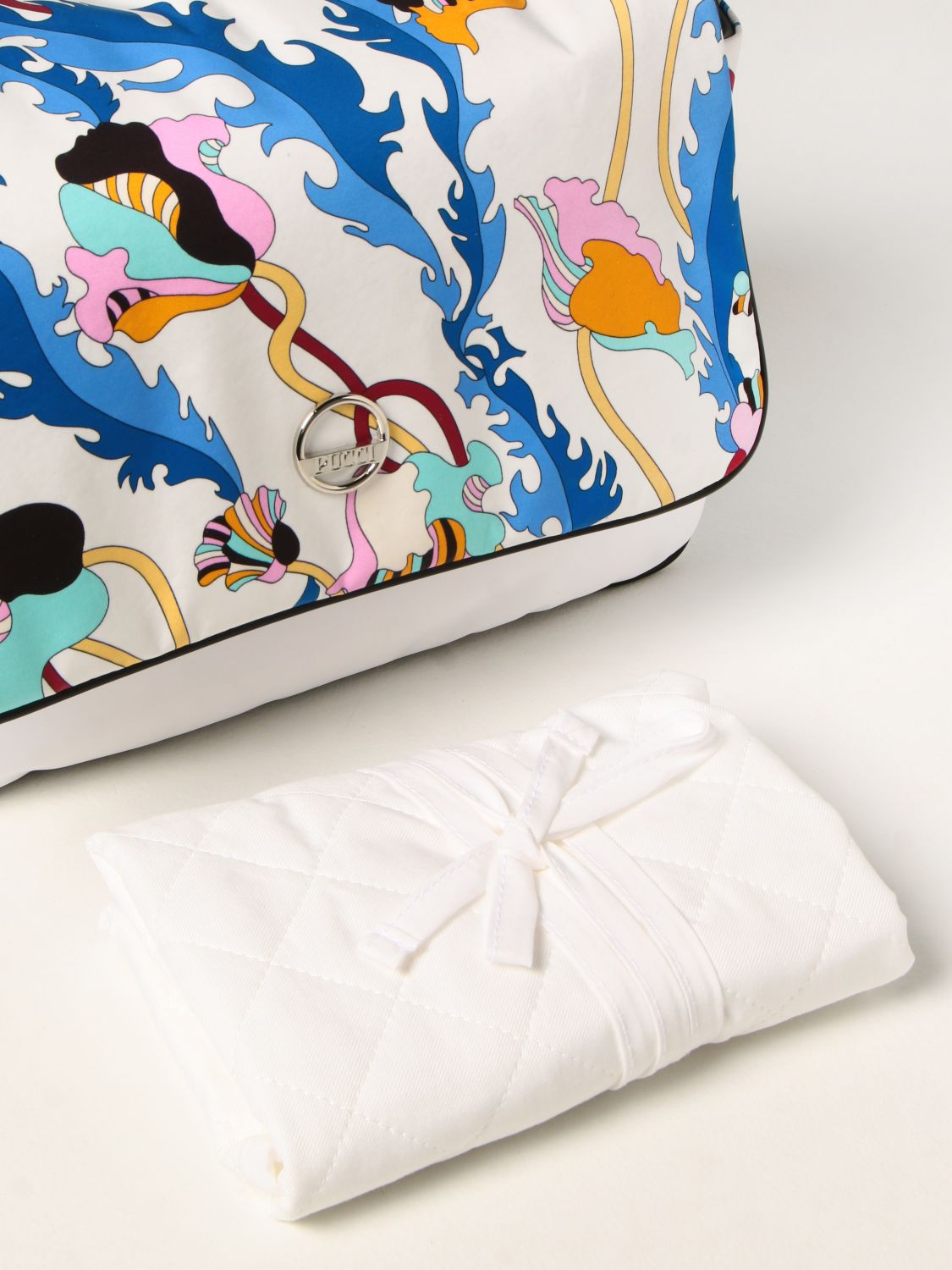 Bag Emilio Pucci: Emilio Pucci cotton blend diaper bag with print white 3