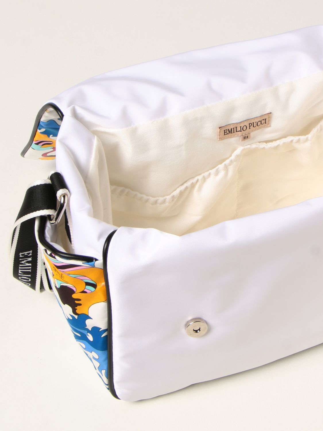 Blanket set Emilio Pucci: Emilio Pucci cotton blend diaper bag with print white 4