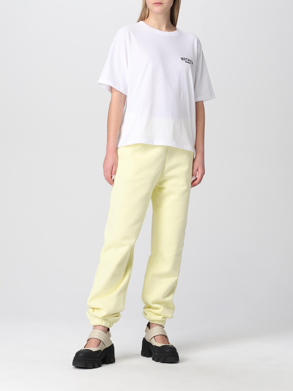 ROTATE: Pantalone Sunday in cotone - Giallo | Pantalone Rotate RT769  GIGLIO.COM