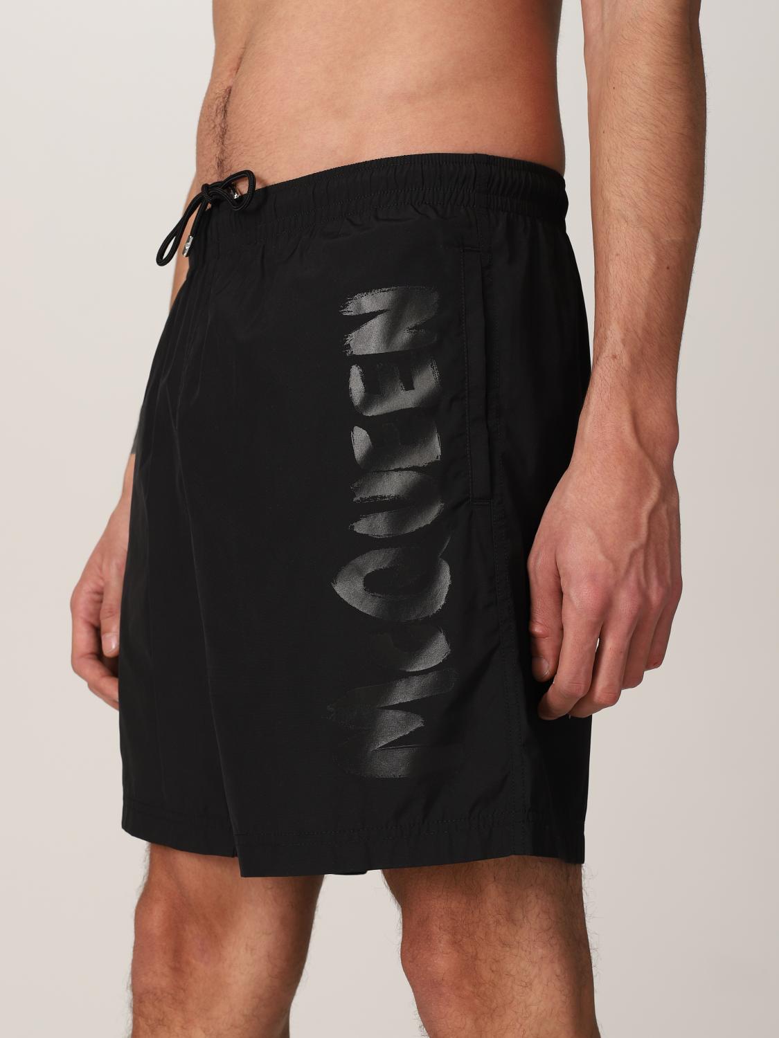 ALEXANDER MCQUEEN: swim shorts - Black 