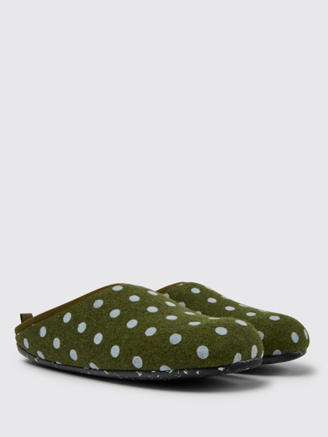 CAMPER Wabi mules in polka dot wool Green Camper shoes K100825001