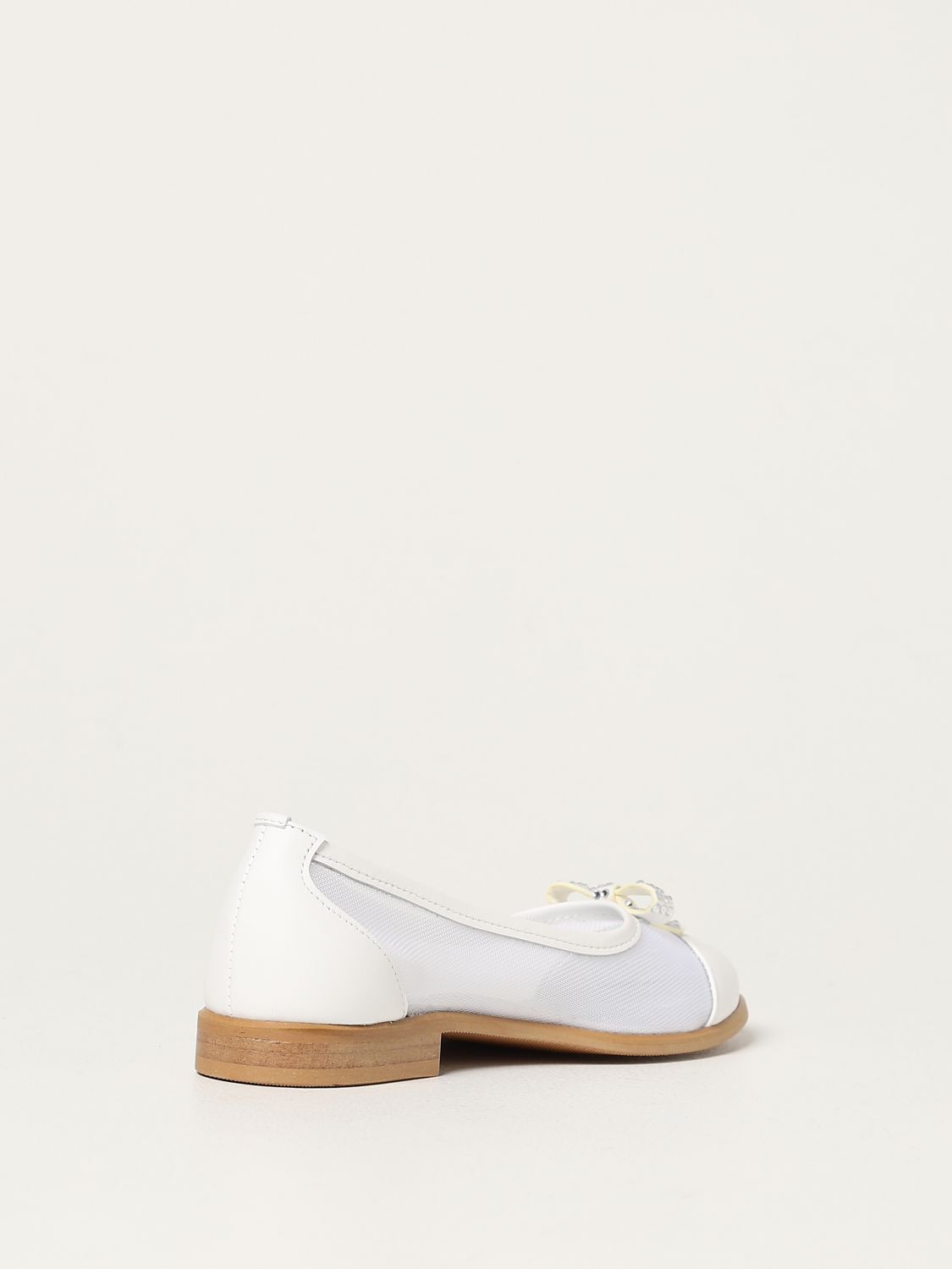 ballerinas with bow - Yellow Cream | Monnalisa shoes online on GIGLIO.COM
