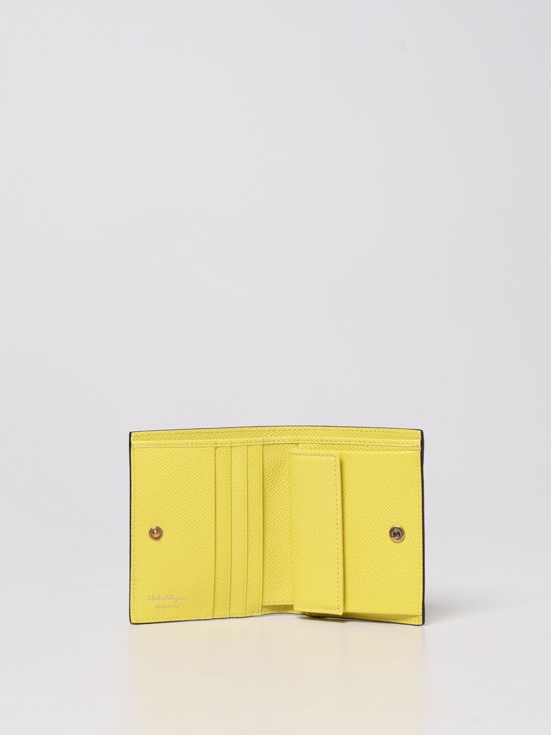 Wallet Salvatore Ferragamo: Salvatore Ferragamo Gancini grained leather wallet yellow 2