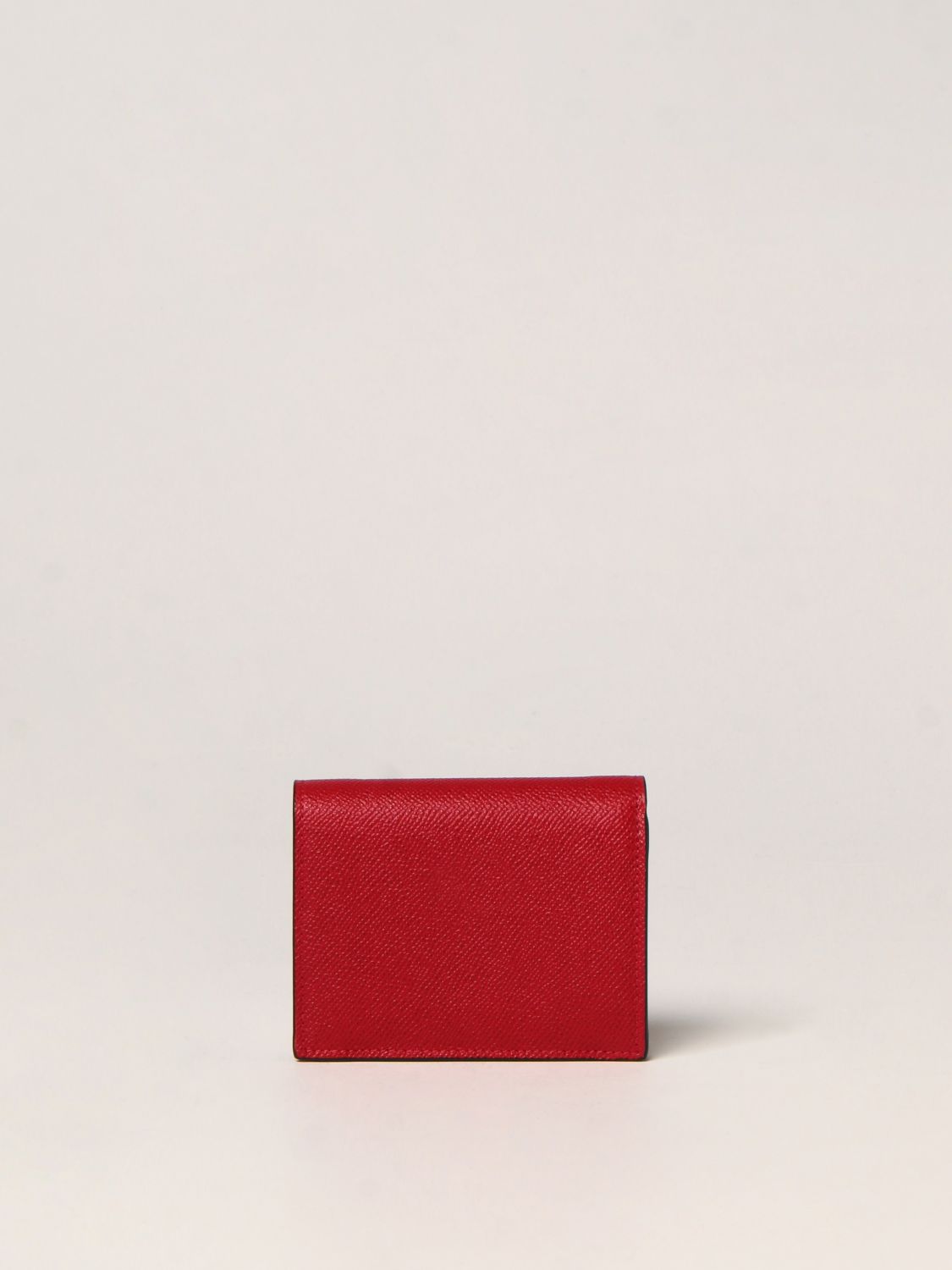 Wallet Salvatore Ferragamo: Salvatore Ferragamo Gancini grained leather wallet red 3